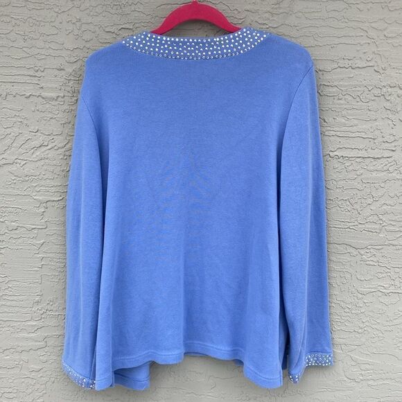 Quacker Factory Jeanne Bice Sparkle  & Shine 2 In 1 Knit Carigan & Cami - Picture 8 of 12